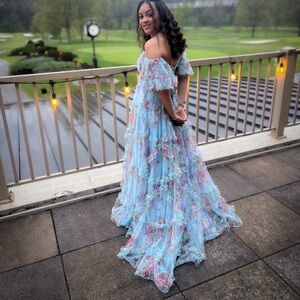 Juliet Floral Off-Shoulder Formal Dress